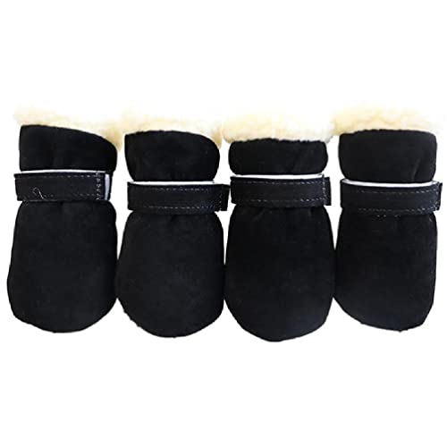 Winter Warme Haustier Schuhe 4pc/satz Nette Hund Booties Schnee Walking Welpen Booties Schuhe Casual Mode Rutschfeste Hund Schuhe Hund Booties Für Mittlere Hunde Hund Booties Winddicht Hund Schuhe Für von WUURAA