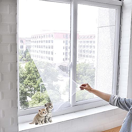 Kratzfestes Katzenfensternetz, selbstklebend, lichtdurchlässig, Insektenschutz, einfach zu installieren von WUWEI