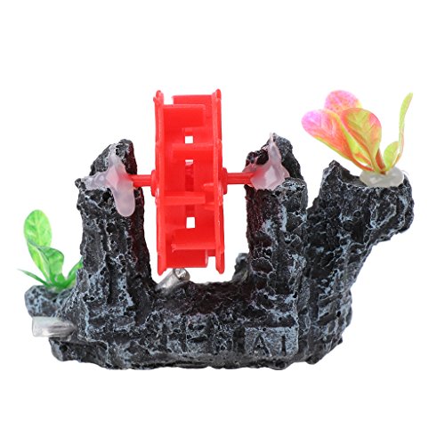 WWHJR Aquarium Bergblick, Steinornament, Felsenhöhle, Landschaft, Kunstharz, Dekoration, Wasserhaustiere für Aquarien, kleine Windmühlen-Dekoration WWHJR Aquarium Bergblick, Steinornament, Felsenhöhle, Landschaft, Kunstharz, Dekoration, Wasserhaustiere für Aquarien, kleine Windmühlen-Dekoration von WWHJR