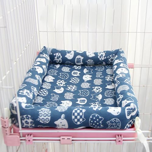 Katzenbett Für Den Sommer, Wasserdichtes, Fixierbares Haustierkäfigzubehör, Für Katzen, Kleine Hunde Und Kaninchen,S, Blue Katzenbett Für Den Sommer, Wasserdichtes, Fixierbares Haustierkäfigzubehör, Für Katzen, Kleine Hunde Und Kaninchen,S, Blue von WWPgetrich