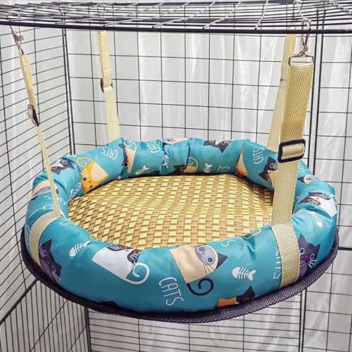 Katzenhängematte, Verstellbares, Hängendes Katzenbett Mit Doppeltem Verwendungszweck, Katzenkäfigzubehör Für Kleine Und Mittelgroße Katzen Und Hunde, Kaninchen Usw, Round S, Green Katzenhängematte, Verstellbares, Hängendes Katzenbett Mit Doppeltem Verwendungszweck, Katzenkäfigzubehör Für Kleine Und Mittelgroße Katzen Und Hunde, Kaninchen Usw, Round S, Green von WWPgetrich