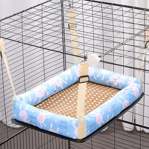 Katzenhängematte, Verstellbares, Hängendes Katzenbett Mit Doppeltem Verwendungszweck, Katzenkäfigzubehör Für Kleine Und Mittelgroße Katzen Und Hunde, Kaninchen Usw.,Square S, Blue Katzenhängematte, Verstellbares, Hängendes Katzenbett Mit Doppeltem Verwendungszweck, Katzenkäfigzubehör Für Kleine Und Mittelgroße Katzen Und Hunde, Kaninchen Usw.,Square S, Blue von WWPgetrich
