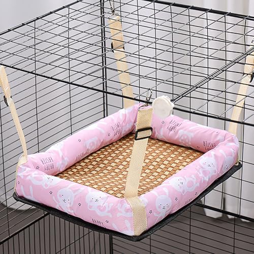Katzenhängematte, Verstellbares, Hängendes Katzenbett Mit Doppeltem Verwendungszweck, Katzenkäfigzubehör Für Kleine Und Mittelgroße Katzen Und Hunde, Kaninchen Usw.,Square S, Pink Katzenhängematte, Verstellbares, Hängendes Katzenbett Mit Doppeltem Verwendungszweck, Katzenkäfigzubehör Für Kleine Und Mittelgroße Katzen Und Hunde, Kaninchen Usw.,Square S, Pink von WWPgetrich