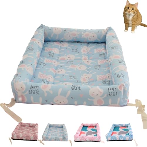 Katzenhängematte Quadratisch Mit Eispad Fixierbares Katzenbett Wasserdicht Haustierkäfig-Zubehör Für Katzen Kleine Hunde Kaninchen,S, Blue A Katzenhängematte Quadratisch Mit Eispad Fixierbares Katzenbett Wasserdicht Haustierkäfig-Zubehör Für Katzen Kleine Hunde Kaninchen,S, Blue A von WWPgetrich