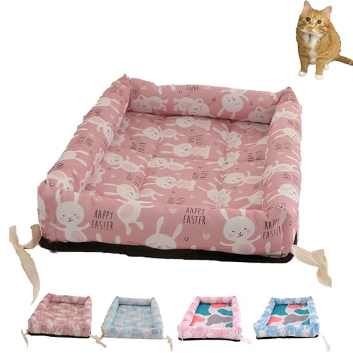 Katzenhängematte Quadratisch Mit Eispad Fixierbares Katzenbett Wasserdicht Haustierkäfig-Zubehör Für Katzen Kleine Hunde Kaninchen,S,Pink A Katzenhängematte Quadratisch Mit Eispad Fixierbares Katzenbett Wasserdicht Haustierkäfig-Zubehör Für Katzen Kleine Hunde Kaninchen,S,Pink A von WWPgetrich
