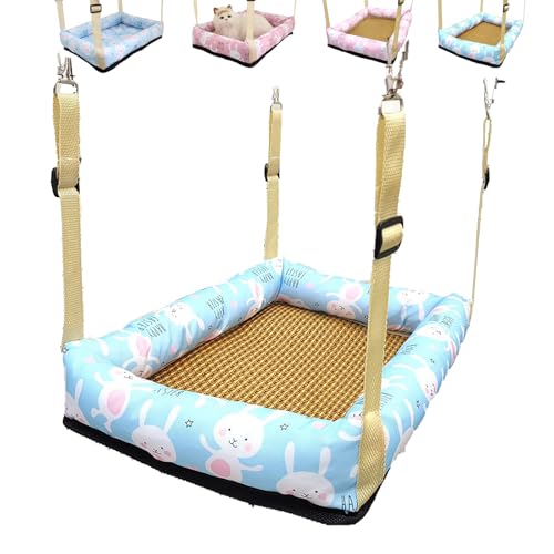 Katzenhängematte Quadratisch Verstellbar Zum Aufhängen Katzenbett Mit Metallhaken Weich Wasserdicht Haustierprodukte Zubehör Für Katzen Kleine Hunde Kaninchen,L, Blue B Katzenhängematte Quadratisch Verstellbar Zum Aufhängen Katzenbett Mit Metallhaken Weich Wasserdicht Haustierprodukte Zubehör Für Katzen Kleine Hunde Kaninchen,L, Blue B von WWPgetrich