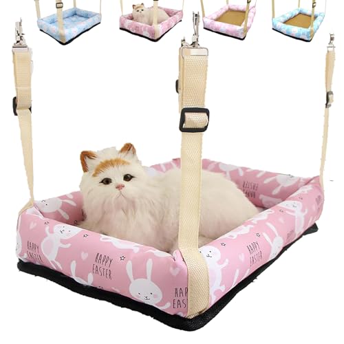 Katzenhängematte Quadratisch Verstellbar Zum Aufhängen Katzenbett Mit Metallhaken Weich Wasserdicht Haustierprodukte Zubehör Für Katzen Kleine Hunde Kaninchen,S,pink A Katzenhängematte Quadratisch Verstellbar Zum Aufhängen Katzenbett Mit Metallhaken Weich Wasserdicht Haustierprodukte Zubehör Für Katzen Kleine Hunde Kaninchen,S,pink A von WWPgetrich
