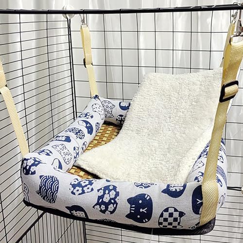 Katzenhängematten, Hängendes Katzenbett Mit Quadratischem/rundem Muster, Verstellbare Gurte Mit Metallhaken, Weiches, Wasserdichtes Katzenkäfigzubehör Für Katzen, Kleine Hunde Und Kaninchen Katzenhängematten, Hängendes Katzenbett Mit Quadratischem/rundem Muster, Verstellbare Gurte Mit Metallhaken, Weiches, Wasserdichtes Katzenkäfigzubehör Für Katzen, Kleine Hunde Und Kaninchen von WWPgetrich
