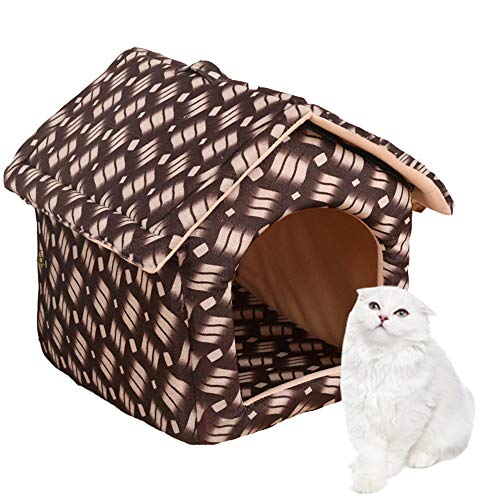 WWWRL Tragbares, faltbares Katzenbett, Haustierhaus, Hundebett, rutschfeste Unterseite, für eine angenehme Schlafumgebung von WWWRL
