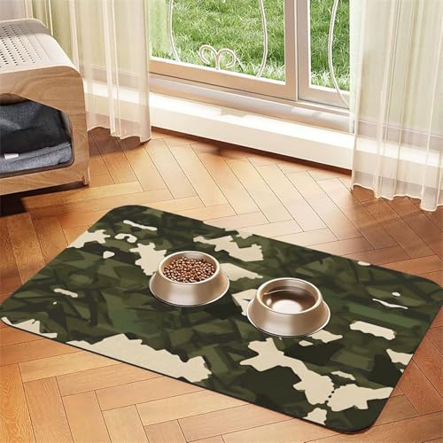 Absorbierende Leder-Tischdecke mit Tarnmuster, geeignet für Hunde oder Katzen von WXCJWD