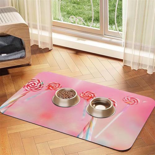 Bunte Lutscher-Tischdecke, saugfähig, aus Leder, geeignet für Hunde oder Katzen von WXCJWD