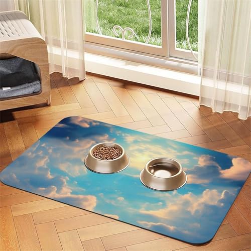 Cloudy Sky Pet saugfähige Leder-Tischdecke, geeignet für Hunde oder Katzen Cloudy Sky Pet saugfähige Leder-Tischdecke, geeignet für Hunde oder Katzen von WXCJWD