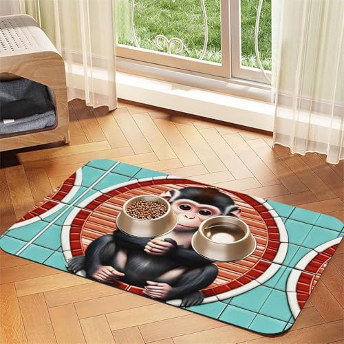 Die saugfähige Leder-Tischdecke mit Affen-Motiv ist geeignet für Hunde oder Katzen Die saugfähige Leder-Tischdecke mit Affen-Motiv ist geeignet für Hunde oder Katzen von WXCJWD