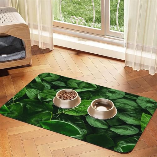 Green Leaf Nature Pet saugfähige Leder-Tischdecke, geeignet für Hunde oder Katzen von WXCJWD