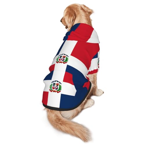 Hunde-Kapuzenpullover Dominikanische Republik, Größe XXL, warm und leicht, geeignet für Haustiere im Herbst und Winter von WXCJWD