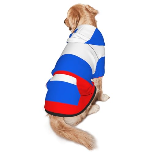Hunde-Kapuzenpullover mit Flagge von Slowenien, Größe M, warm und leicht, geeignet für Haustiere im Herbst und Winter von WXCJWD