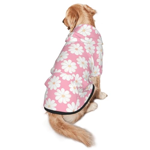 Hunde-Kapuzenpullover mit Kamelienmuster, Größe XL, warm und leicht, geeignet für Haustiere im Herbst und Winter von WXCJWD