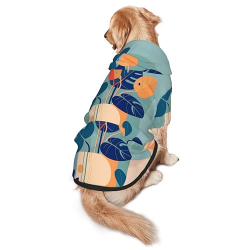 Hunde-Kapuzenpullover mit Schildkrötenmuster, Bambus, Größe S, warm und leicht, geeignet für Haustiere im Herbst und Winter von WXCJWD