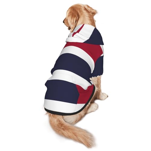 Hunde-Kapuzenpullover mit Thailand-Flagge, Größe M, warm und leicht, geeignet für Haustiere im Herbst und Winter von WXCJWD