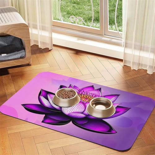 Lila Lotus Pet saugfähige Leder-Tischdecke, geeignet für Hunde oder Katzen Lila Lotus Pet saugfähige Leder-Tischdecke, geeignet für Hunde oder Katzen von WXCJWD