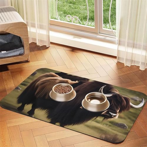 Mighty Highland Yak Pet saugfähige Leder-Tischdecke, geeignet für Hunde oder Katzen Mighty Highland Yak Pet saugfähige Leder-Tischdecke, geeignet für Hunde oder Katzen von WXCJWD