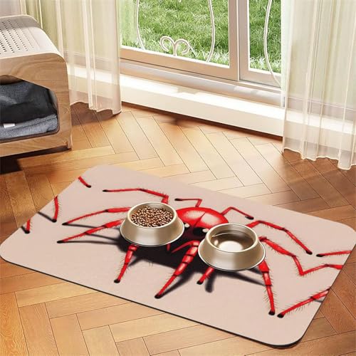 Niedliche kleine rote Spinne, saugfähige Leder-Tischdecke, geeignet für Hunde oder Katzen Niedliche kleine rote Spinne, saugfähige Leder-Tischdecke, geeignet für Hunde oder Katzen von WXCJWD