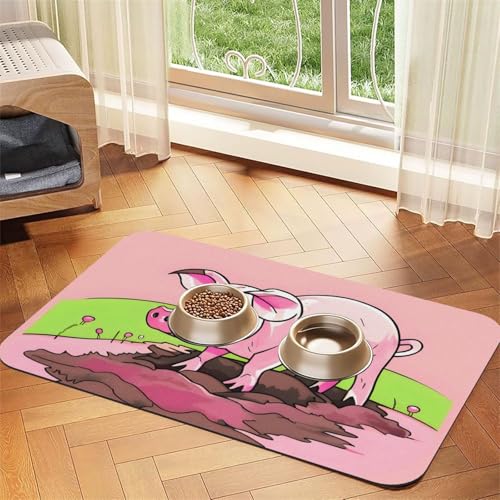 Saugfähige Leder-Tischdecke für Hunde oder Katzen, rosa Ferkel von WXCJWD