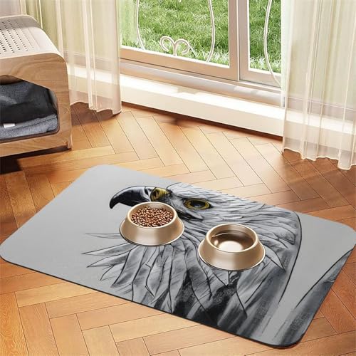 Saugfähige Leder-Tischdecke mit Adlermotiv, geeignet für Hunde oder Katzen von WXCJWD