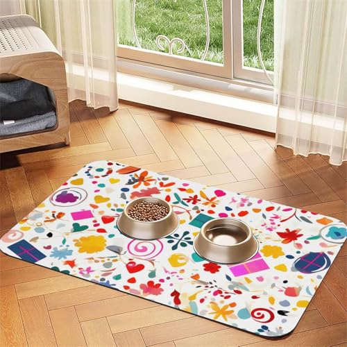 Saugfähige Leder-Tischdecke mit "Happy Birthday"-Hintergrund, geeignet für Hunde oder Katzen von WXCJWD