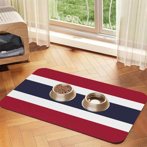 Saugfähige Leder-Tischdecke mit Thailand-Flagge, geeignet für Hunde oder Katzen von WXCJWD