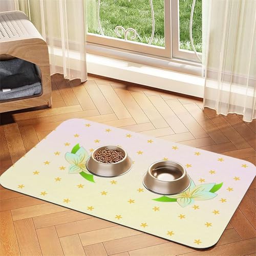 Saugfähige Leder-Tischdecke mit blühenden Narzissen, geeignet für Hunde oder Katzen von WXCJWD