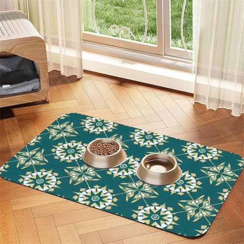 Saugfähige Leder-Tischdecke mit exotischem Blumenmuster, geeignet für Hunde oder Katzen von WXCJWD