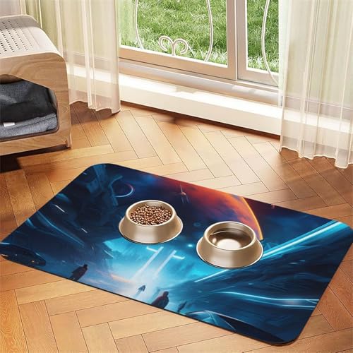 Science Fiction Future Pet saugfähige Leder-Tischdecke, geeignet für Hunde oder Katzen Science Fiction Future Pet saugfähige Leder-Tischdecke, geeignet für Hunde oder Katzen von WXCJWD