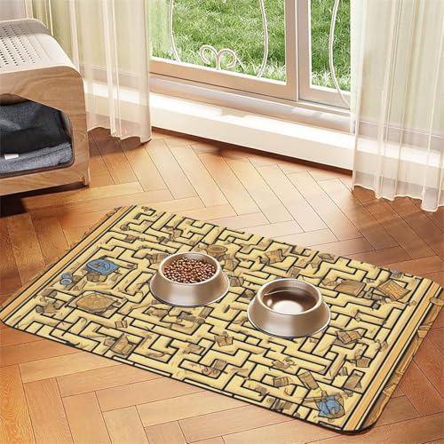 Treasure Maze Pet saugfähige Leder-Tischdecke, geeignet für Hunde oder Katzen Treasure Maze Pet saugfähige Leder-Tischdecke, geeignet für Hunde oder Katzen von WXCJWD