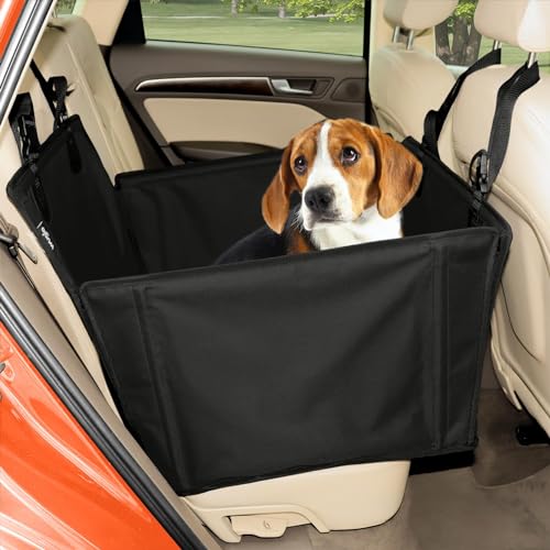 Hunde Autositz für Renault Captur 2024 2023 2022 2021 2020 2019,Robuste Oxford-Tragetasche mit Sicherheitsgurt Hundeautositz Wasserdichter Hundeautositz,Black-M von WXRNBN