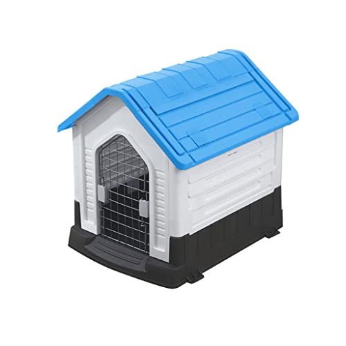 Hundebett Kunststoff-Hundehütte, regenfeste Teddy-Haustierhütte im Freien, Hundehütte, warme Villa Vollkommen bequem von WXTRE