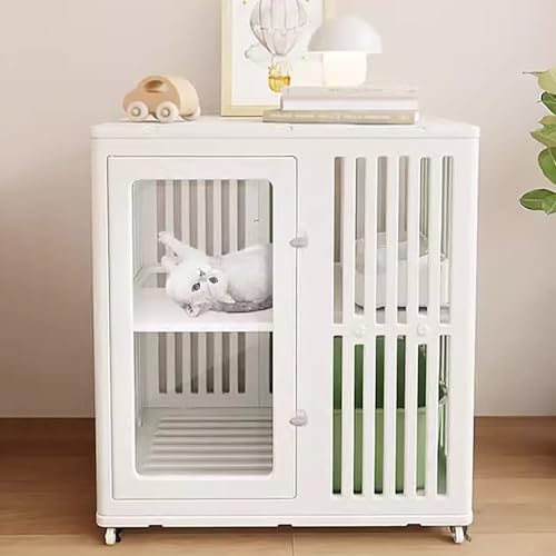WXXSHGDW 2-Stöckige Katzenvilla für Den Innenbereich, Katzenkäfig Indoor mit Katzentoilette, Katzenhütte, Katzengehege mit Rädern, Katzenkäfige Wasserdicht, für 1-2 Katzen WXXSHGDW 2-Stöckige Katzenvilla für Den Innenbereich, Katzenkäfig Indoor mit Katzentoilette, Katzenhütte, Katzengehege mit Rädern, Katzenkäfige Wasserdicht, für 1-2 Katzen von WXXSHGDW