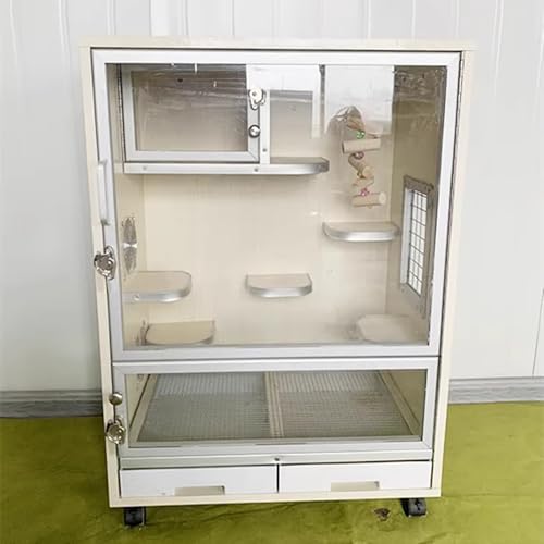 WXXSHGDW Chinchillakäfig Groß, Frettchen Käfig, Hasenkäfig, Meerschweinchen Käfig, Kleintierkäfig mit Rädern und Ausziehbarem Tablett, für Frettchen/Chinchilla/Kaninchen/Eichhörnchen WXXSHGDW Chinchillakäfig Groß, Frettchen Käfig, Hasenkäfig, Meerschweinchen Käfig, Kleintierkäfig mit Rädern und Ausziehbarem Tablett, für Frettchen/Chinchilla/Kaninchen/Eichhörnchen von WXXSHGDW
