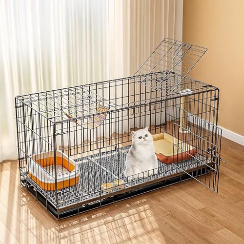 WXXSHGDW Katzenkäfig, Großer Katzenkäfig, Katzenkäfig Indoor mit Katzentoilette, Katzengehege Extra Großer Platz, für 1-2 Katzen WXXSHGDW Katzenkäfig, Großer Katzenkäfig, Katzenkäfig Indoor mit Katzentoilette, Katzengehege Extra Großer Platz, für 1-2 Katzen von WXXSHGDW