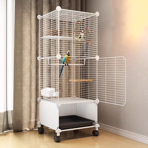 WXXSHGDW Wellensittich Käfig, Vogelkäfig für Sittiche, Voliere Vögel, Vogelvoliere Innen, für Nymphensittiche, Sonnensittiche, Sittiche, Finken, Wellensittiche WXXSHGDW Wellensittich Käfig, Vogelkäfig für Sittiche, Voliere Vögel, Vogelvoliere Innen, für Nymphensittiche, Sonnensittiche, Sittiche, Finken, Wellensittiche von WXXSHGDW