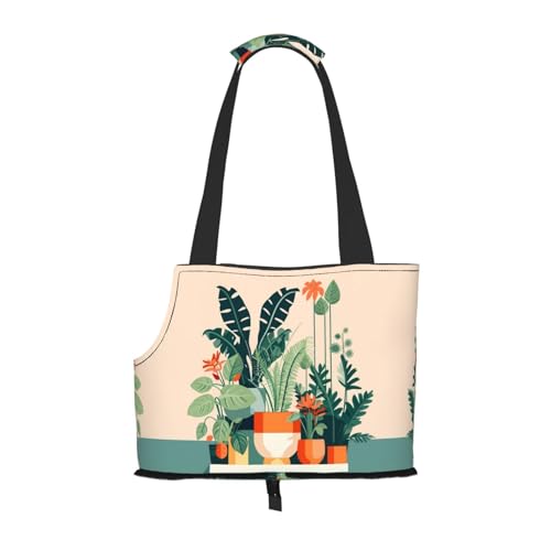 Cartoon Kleine Grüne Pflanze Bedruckte Haustier Umhängetasche, Speziell für Kleine Hunde Und Katzen, Multifunktionale Schulter Und Handtasche Cartoon Kleine Grüne Pflanze Bedruckte Haustier Umhängetasche, Speziell für Kleine Hunde Und Katzen, Multifunktionale Schulter Und Handtasche von WXXWXD