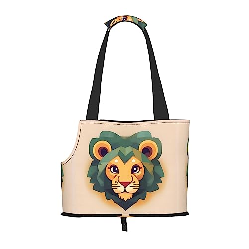 Cartoon Lion Printed Pet Umhängetasche, speziell für kleine Hunde und Katzen, multifunktionale Schulter und Handtasche Cartoon Lion Printed Pet Umhängetasche, speziell für kleine Hunde und Katzen, multifunktionale Schulter und Handtasche von WXXWXD