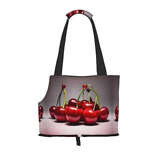 Chilenische Kirschen bedruckte Haustier-Umhängetasche, speziell für kleine Hunde und Katzen, multifunktionale Schulter und Handtasche Chilenische Kirschen bedruckte Haustier-Umhängetasche, speziell für kleine Hunde und Katzen, multifunktionale Schulter und Handtasche von WXXWXD