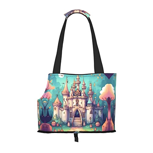 Classical Castle bedruckte Haustier-Umhängetasche, speziell für kleine Hunde und Katzen, multifunktionale Schulter und Handtasche Classical Castle bedruckte Haustier-Umhängetasche, speziell für kleine Hunde und Katzen, multifunktionale Schulter und Handtasche von WXXWXD