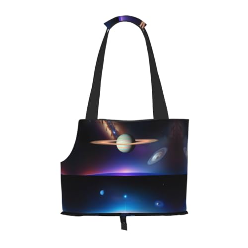 Cosmic Saturn bedruckte Haustier-Umhängetasche, speziell für kleine Hunde und Katzen, multifunktionale Schulter und Handtasche Cosmic Saturn bedruckte Haustier-Umhängetasche, speziell für kleine Hunde und Katzen, multifunktionale Schulter und Handtasche von WXXWXD