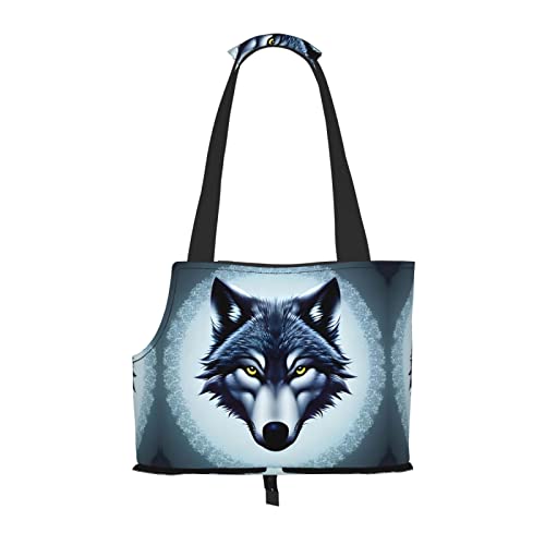 Fierce Wolf Head Printed Pet Umhängetasche, speziell für kleine Hunde und Katzen, multifunktionale Schulter und Handtasche Fierce Wolf Head Printed Pet Umhängetasche, speziell für kleine Hunde und Katzen, multifunktionale Schulter und Handtasche von WXXWXD