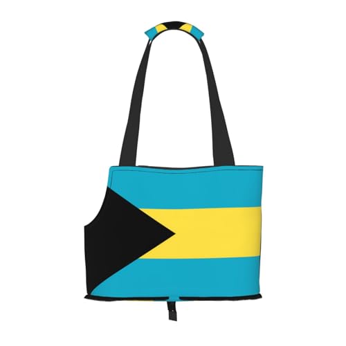 Flagge der Bahamas bedruckte Haustier-Umhängetasche, speziell für kleine Hunde und Katzen, multifunktionale Schulter und Handtasche Flagge der Bahamas bedruckte Haustier-Umhängetasche, speziell für kleine Hunde und Katzen, multifunktionale Schulter und Handtasche von WXXWXD