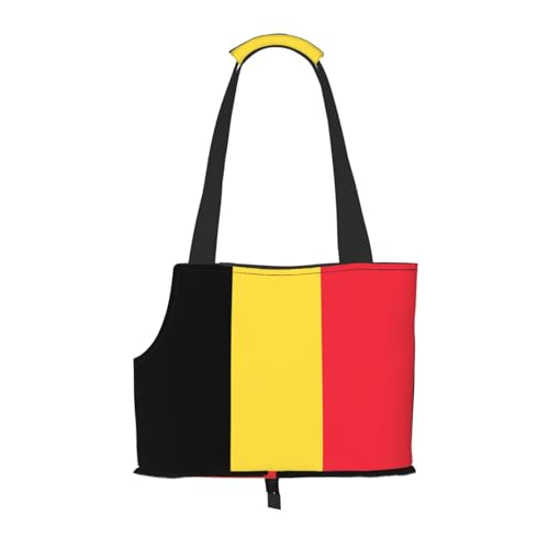 Flagge von Belgien bedruckte Haustier-Umhängetasche, speziell für kleine Hunde und Katzen, multifunktionale Schulter und Handtasche Flagge von Belgien bedruckte Haustier-Umhängetasche, speziell für kleine Hunde und Katzen, multifunktionale Schulter und Handtasche von WXXWXD