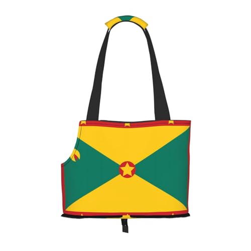 Flagge von Grenada bedruckte Haustier-Umhängetasche, speziell für kleine Hunde und Katzen, multifunktionale Schulter und Handtasche Flagge von Grenada bedruckte Haustier-Umhängetasche, speziell für kleine Hunde und Katzen, multifunktionale Schulter und Handtasche von WXXWXD