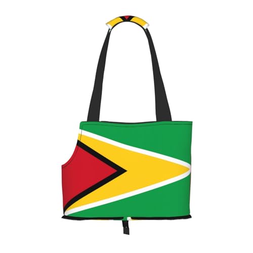 Flagge von Guyana bedruckte Haustier-Umhängetasche, speziell für kleine Hunde und Katzen, multifunktionale Schulter und Handtasche Flagge von Guyana bedruckte Haustier-Umhängetasche, speziell für kleine Hunde und Katzen, multifunktionale Schulter und Handtasche von WXXWXD